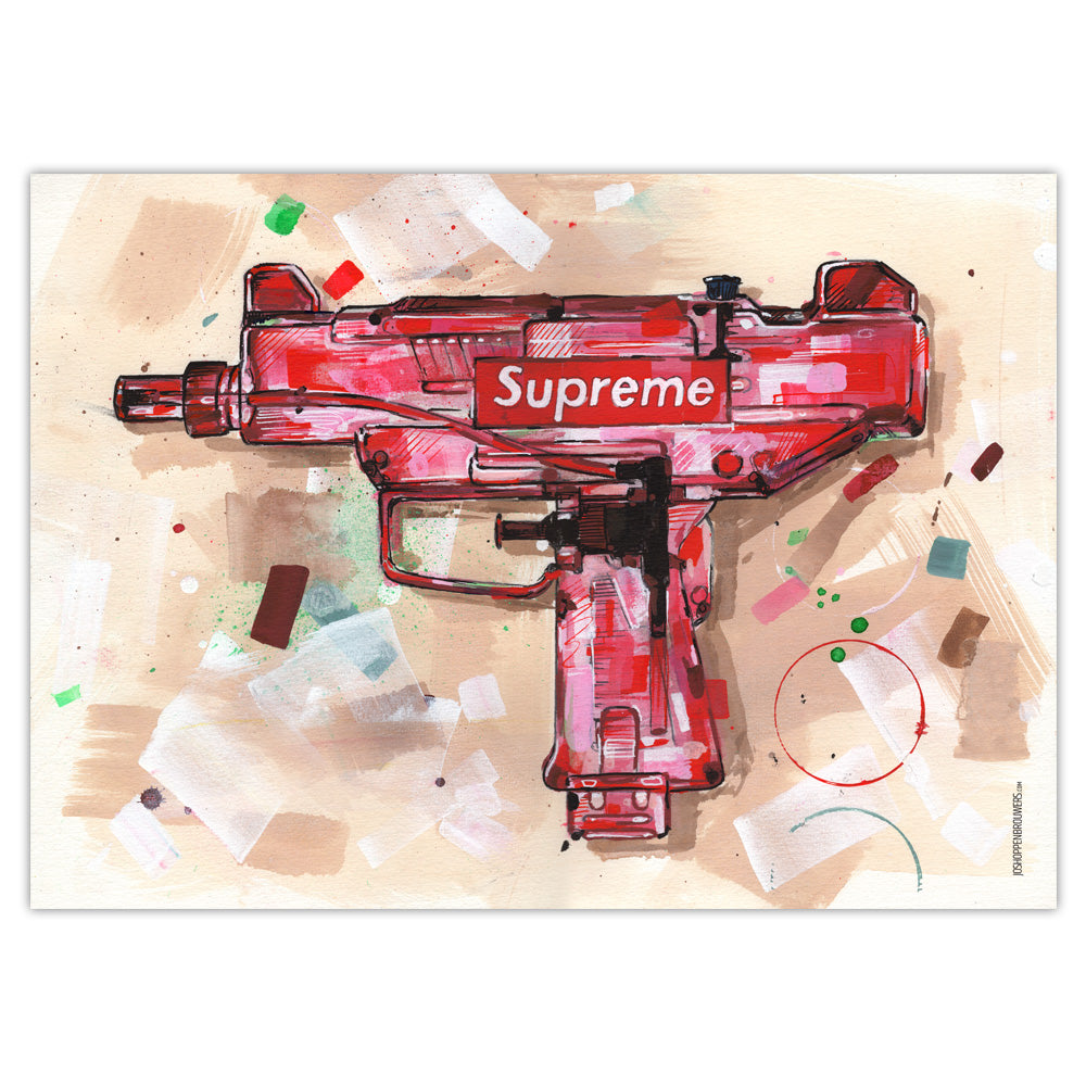 Waterpistol print 70x50 cm