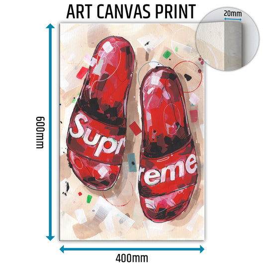 Flipflops canvas 40x60 cm