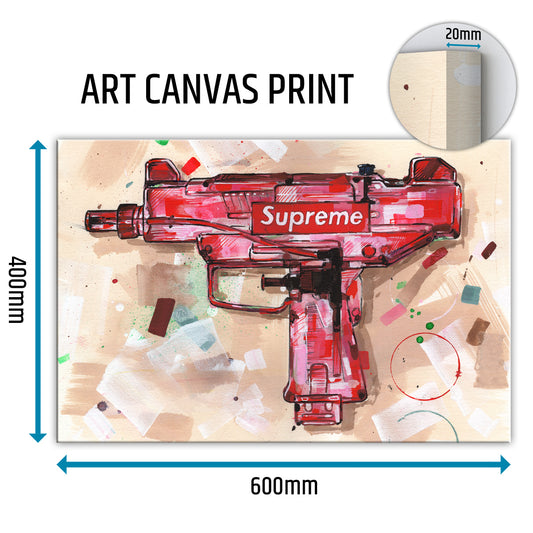 Waterpistol canvas 60x40 cm