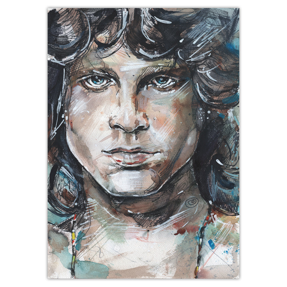 Jim Morrison peinture 29,7x42 cm