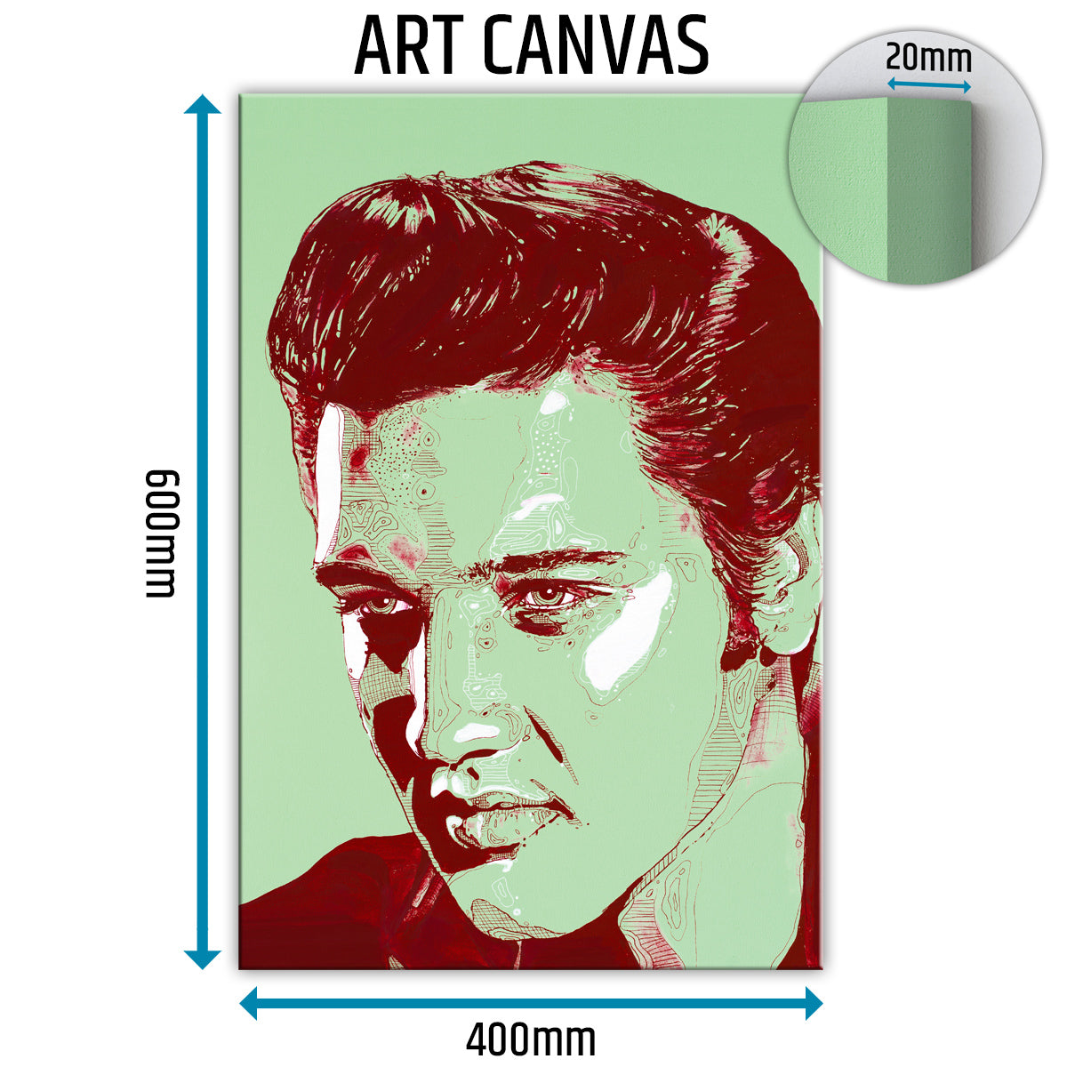 Elvis Presley 01 toile 40x60 cm