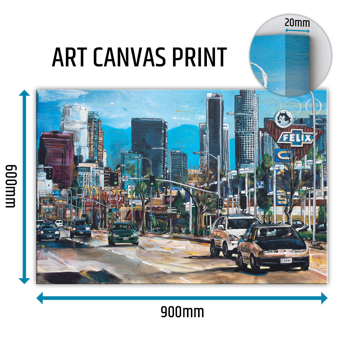 La ville de Los Angeles toile