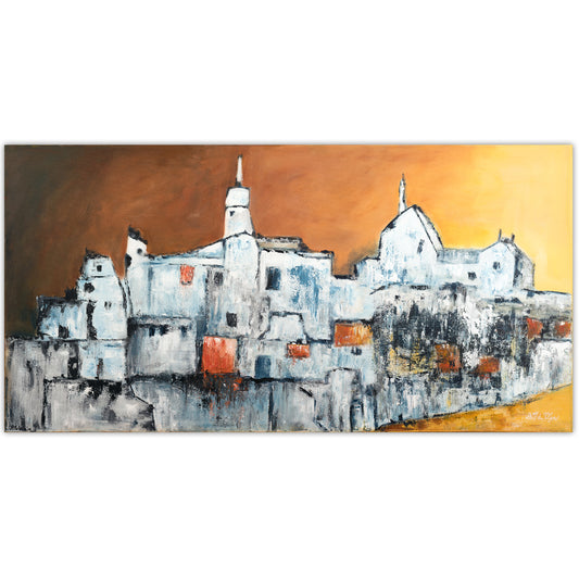 White city painting 120x80 cm