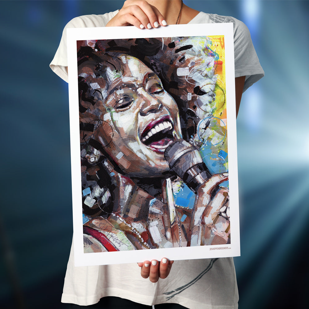 Whitney Houston estampado 50x70 cm