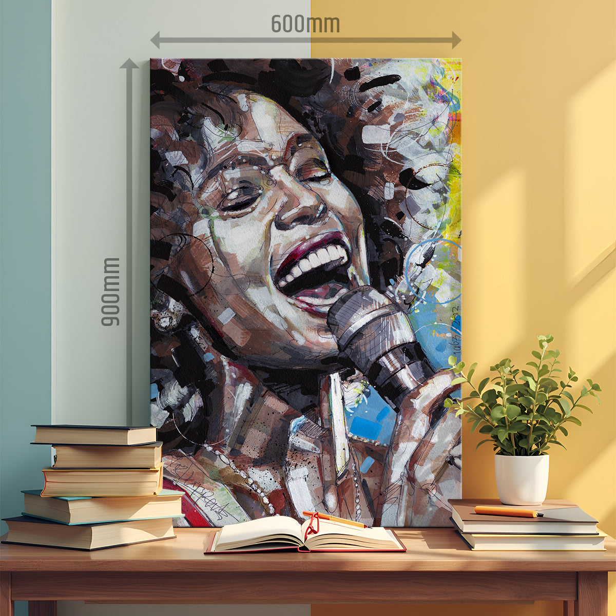 Withney Houston Leinwand