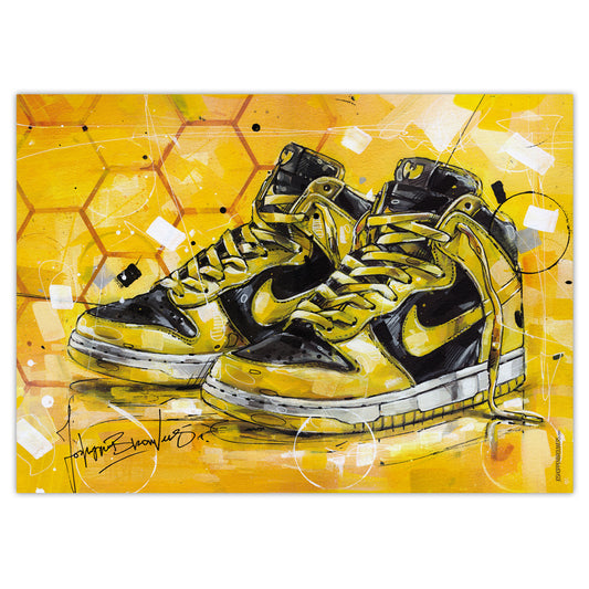 Nike Dunk high Bienenwabe Druck 