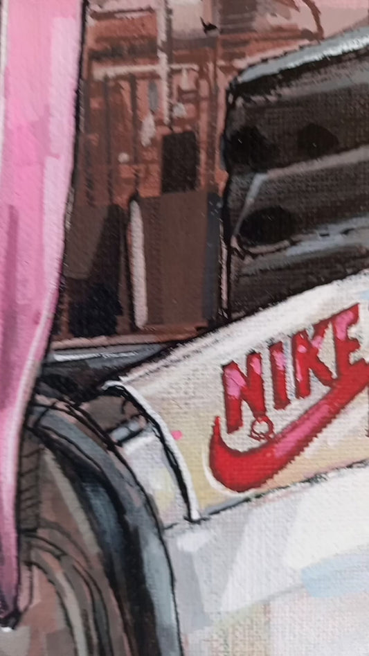 Nike Air Jordan 1 Travis Scott high - pink laces basket estampada